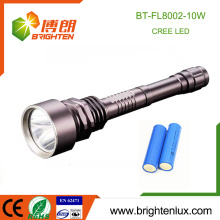 Factory Supply 5 Modes Light Emergency Outdoor Ultra Bright 2*18650 Battery 10w Powerful Cree heavy duty rechargeable flashlight